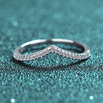 Fine Jewelry Factory Wholesale Prices Women'S Wedding Heart VVS1 Moissanite Diamond S925 Sterling Silver Stackable Rings Ladies