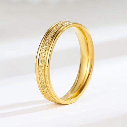 YF2270 Non Tarnish Waterproof Jewelry Stackable Rings Stainless Steel Jewelry 18K Gold Plated Zircon Stacking Ring for Women