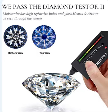 Luxurious and Elegant Fine Jewel Three Diamond GRA Certified 2CT Vvs1 Moissanite S925 Sterling Silver Ring of Wedding Engagement