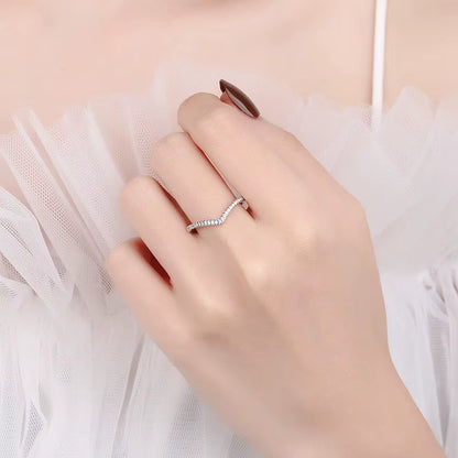 Fine Jewelry Factory Wholesale Prices Women'S Wedding Heart VVS1 Moissanite Diamond S925 Sterling Silver Stackable Rings Ladies