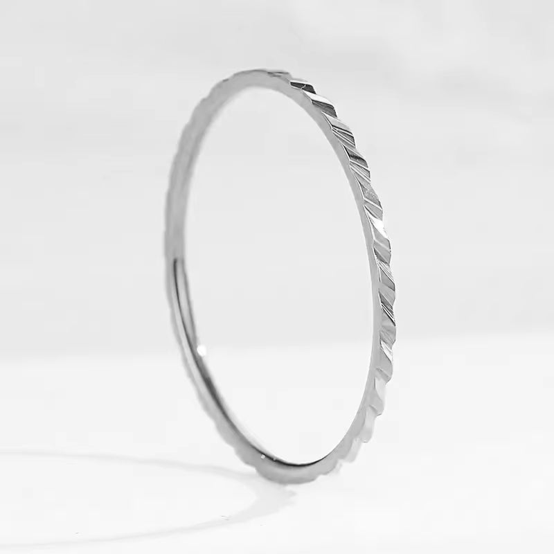 YF2270 Non Tarnish Waterproof Jewelry Stackable Rings Stainless Steel Jewelry 18K Gold Plated Zircon Stacking Ring for Women