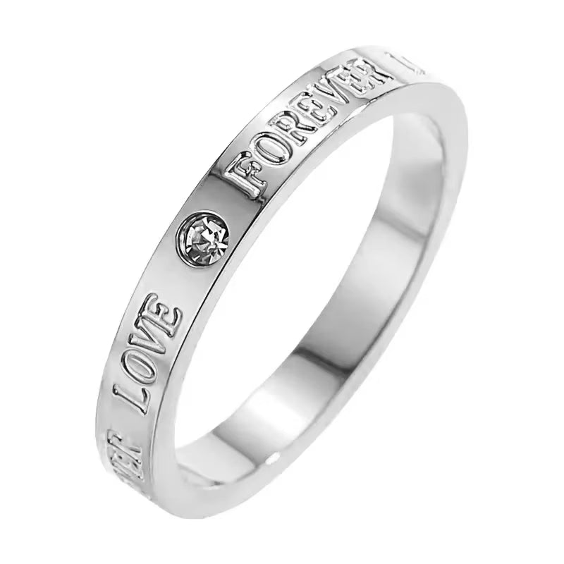YF2270 Non Tarnish Waterproof Jewelry Stackable Rings Stainless Steel Jewelry 18K Gold Plated Zircon Stacking Ring for Women