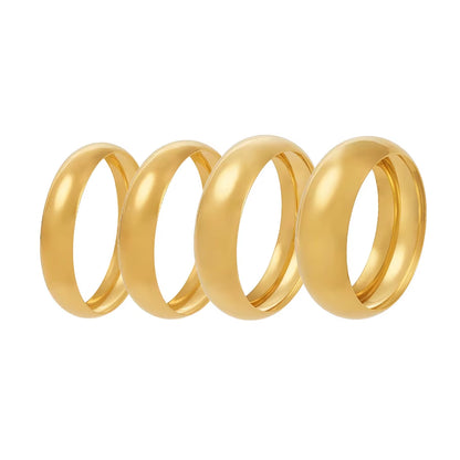 High End 18K PVD Gold Plated Chunky Cambered Surface Simple Bangle Bracelet Women Trendy Stainless Steel Gifts Wholesale