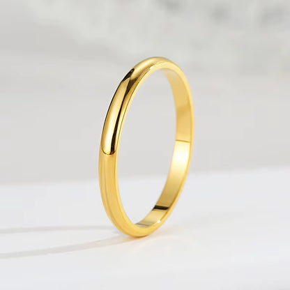 YF2270 Non Tarnish Waterproof Jewelry Stackable Rings Stainless Steel Jewelry 18K Gold Plated Zircon Stacking Ring for Women