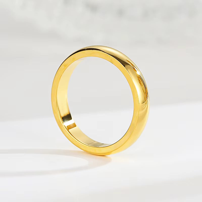 YF2270 Non Tarnish Waterproof Jewelry Stackable Rings Stainless Steel Jewelry 18K Gold Plated Zircon Stacking Ring for Women