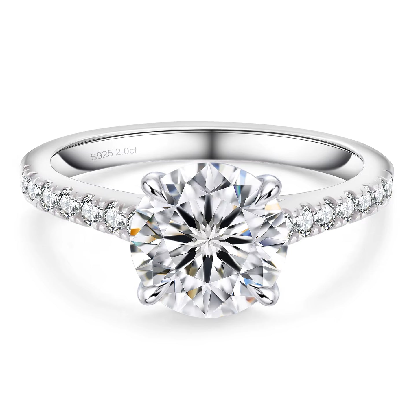 1Ct 2Ct 3Ct Moissanite Ring Fine Jewelry Gifts Wedding Promise 925 Sterling Silver Engagement GRA VVS Diamond Fashion Women Ring
