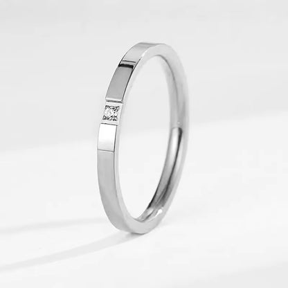YF2270 Non Tarnish Waterproof Jewelry Stackable Rings Stainless Steel Jewelry 18K Gold Plated Zircon Stacking Ring for Women
