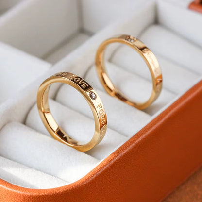 YF2270 Non Tarnish Waterproof Jewelry Stackable Rings Stainless Steel Jewelry 18K Gold Plated Zircon Stacking Ring for Women