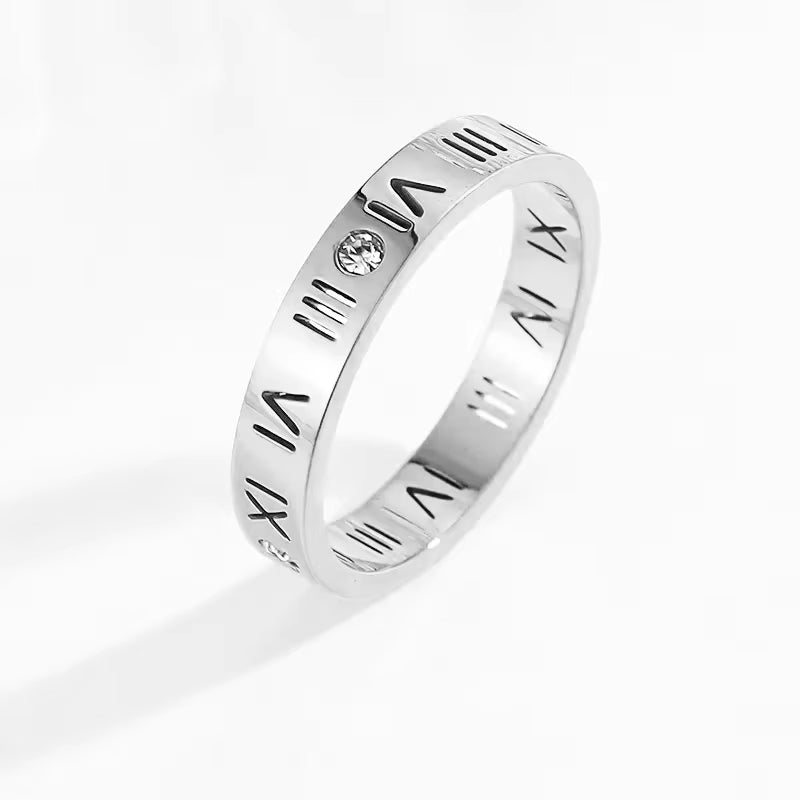 YF2270 Non Tarnish Waterproof Jewelry Stackable Rings Stainless Steel Jewelry 18K Gold Plated Zircon Stacking Ring for Women