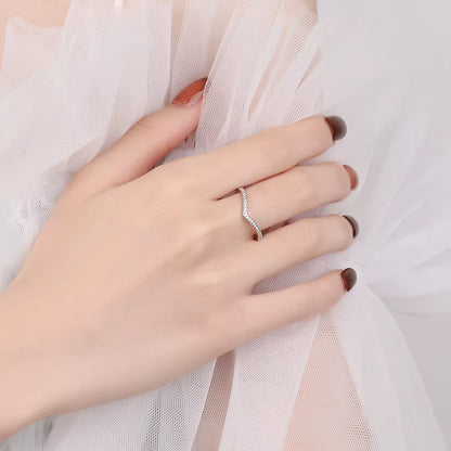 Fine Jewelry Factory Wholesale Prices Women'S Wedding Heart VVS1 Moissanite Diamond S925 Sterling Silver Stackable Rings Ladies