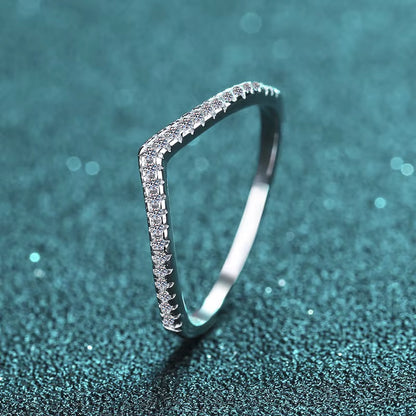 Fine Jewelry Factory Wholesale Prices Women'S Wedding Heart VVS1 Moissanite Diamond S925 Sterling Silver Stackable Rings Ladies